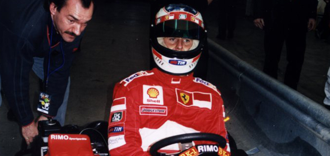 Micheal Schumacher iin a RiMO BK1 go-kart from 2000
